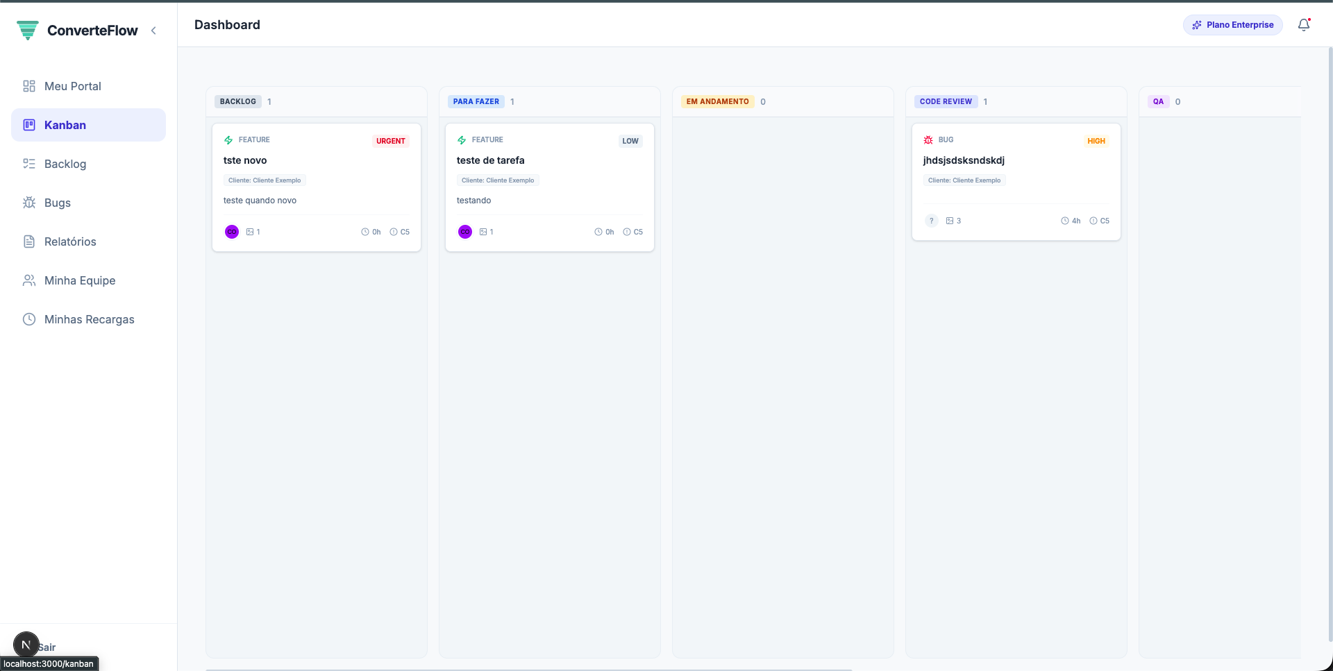 Screenshot 2 da plataforma ConverteFlow